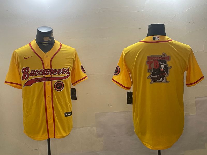 Men Tampa Bay Buccaneers Blank Yellow Joint Name 2024 Nike Limited NFL Jersey style 4->tampa bay buccaneers->NFL Jersey